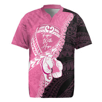 Personalised Polynesia Breast Cancer Awareness Rugby Jersey Fight With Hope Pink Ribbon Boxing Gloves