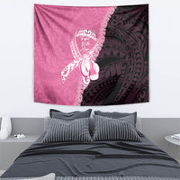 Polynesia Breast Cancer Awareness Tapestry Fight With Hope Pink Ribbon Boxing Gloves