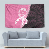 Polynesia Breast Cancer Awareness Tapestry Fight With Hope Pink Ribbon Boxing Gloves