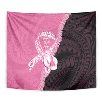 Polynesia Breast Cancer Awareness Tapestry Fight With Hope Pink Ribbon Boxing Gloves