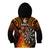 Personalised Polynesian Darts Kid Hoodie Fire Burning With Tribal Tattoo LT14 - Polynesian Pride