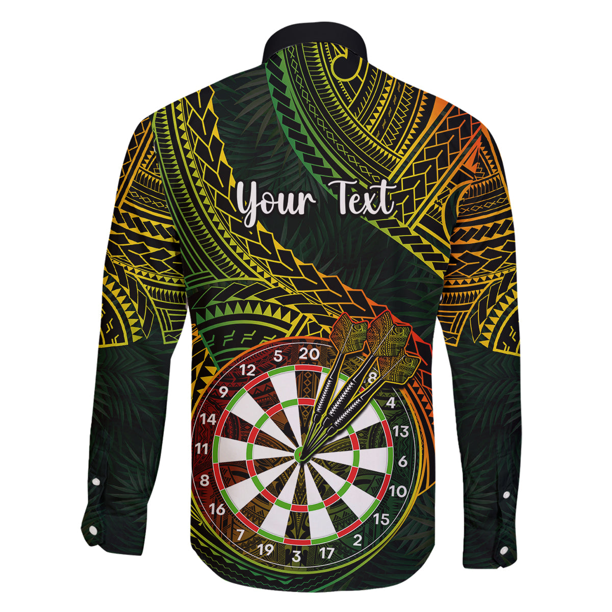 Personalised Polynesian Darts Family Matching Off Shoulder Long Sleeve Dress and Hawaiian Shirt Dart Lovers Tribal Pattern Mix Tropical Leaves LT14 - Polynesian Pride