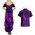 Hawaii Couples Matching Summer Maxi Dress and Hawaiian Shirt Fish Hook Tattoo Mix Polynesian Plumeria Purple Version LT14 - Polynesian Pride