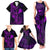 Hawaii Family Matching Tank Maxi Dress and Hawaiian Shirt Fish Hook Tattoo Mix Polynesian Plumeria Purple Version LT14 - Polynesian Pride