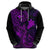 Hawaii Hoodie Fish Hook Tattoo Mix Polynesian Plumeria Purple Version LT14 - Polynesian Pride