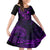 Hawaii Kid Short Sleeve Dress Fish Hook Tattoo Mix Polynesian Plumeria Purple Version LT14 KID Purple - Polynesian Pride