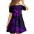 Hawaii Kid Short Sleeve Dress Fish Hook Tattoo Mix Polynesian Plumeria Purple Version LT14 - Polynesian Pride
