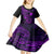 Hawaii Kid Short Sleeve Dress Fish Hook Tattoo Mix Polynesian Plumeria Purple Version LT14 - Polynesian Pride