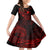Hawaii Kid Short Sleeve Dress Fish Hook Tattoo Mix Polynesian Plumeria Red Version LT14 KID Red - Polynesian Pride