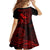 Hawaii Kid Short Sleeve Dress Fish Hook Tattoo Mix Polynesian Plumeria Red Version LT14 - Polynesian Pride