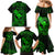 Hawaii Family Matching Mermaid Dress and Hawaiian Shirt Fish Hook Tattoo Mix Polynesian Plumeria Green Version LT14 - Polynesian Pride
