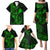 Hawaii Family Matching Puletasi Dress and Hawaiian Shirt Fish Hook Tattoo Mix Polynesian Plumeria Green Version LT14 - Polynesian Pride