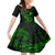 Hawaii Kid Short Sleeve Dress Fish Hook Tattoo Mix Polynesian Plumeria Green Version LT14 KID Green - Polynesian Pride