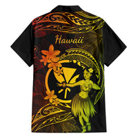 Hawaii Family Matching Off Shoulder Maxi Dress and Hawaiian Shirt Hula Girl Mix Polynesian Plumeria Reggae Version LT14 - Polynesian Pride