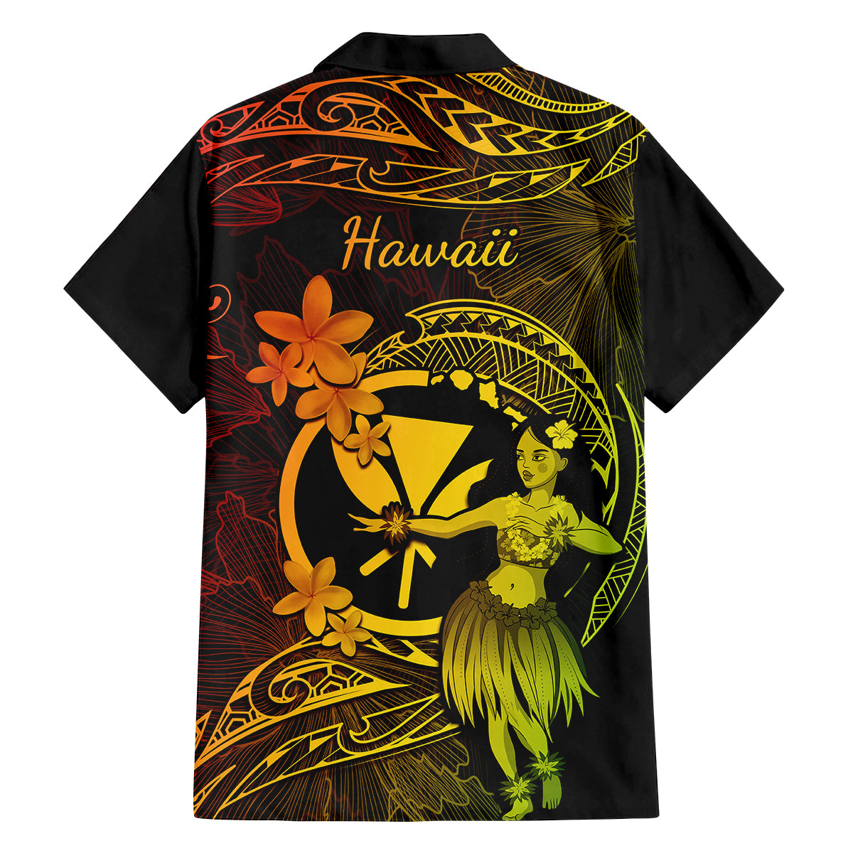 Hawaii Family Matching Summer Maxi Dress and Hawaiian Shirt Hula Girl Mix Polynesian Plumeria Reggae Version LT14 - Polynesian Pride