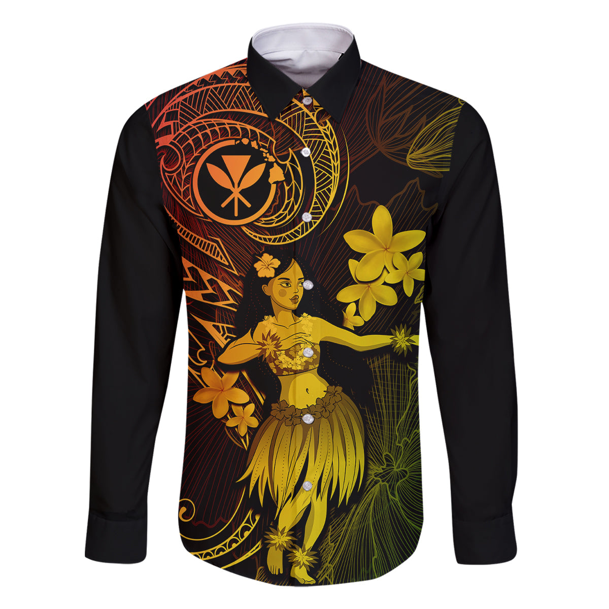 Hawaii Family Matching Summer Maxi Dress and Hawaiian Shirt Hula Girl Mix Polynesian Plumeria Reggae Version LT14 Son's Shirt Reggae - Polynesian Pride