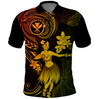 Hawaii Polo Shirt Hula Girl Mix Polynesian Plumeria Reggae Version LT14 Reggae - Polynesian Pride