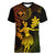 Hawaii Women V Neck T Shirt Hula Girl Mix Polynesian Plumeria Reggae Version LT14 Female Reggae - Polynesian Pride