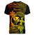 Hawaii Women V Neck T Shirt Hula Girl Mix Polynesian Plumeria Reggae Version LT14 - Polynesian Pride