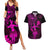 Hawaii Couples Matching Summer Maxi Dress and Hawaiian Shirt Hula Girl Mix Polynesian Plumeria Pink Version LT14 Pink - Polynesian Pride