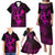 Hawaii Family Matching Puletasi Dress and Hawaiian Shirt Hula Girl Mix Polynesian Plumeria Pink Version LT14 - Polynesian Pride