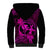 Hawaii Sherpa Hoodie Hula Girl Mix Polynesian Plumeria Pink Version LT14 - Polynesian Pride