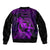 Hawaii Bomber Jacket Hula Girl Mix Polynesian Plumeria Purple Version LT14 - Polynesian Pride