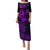 Hawaii Family Matching Puletasi Dress and Hawaiian Shirt Hula Girl Mix Polynesian Plumeria Purple Version LT14 Mom's Dress Purple - Polynesian Pride