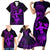 Hawaii Family Matching Short Sleeve Bodycon Dress and Hawaiian Shirt Hula Girl Mix Polynesian Plumeria Purple Version LT14 - Polynesian Pride