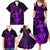 Hawaii Family Matching Summer Maxi Dress and Hawaiian Shirt Hula Girl Mix Polynesian Plumeria Purple Version LT14 - Polynesian Pride