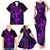 Hawaii Family Matching Tank Maxi Dress and Hawaiian Shirt Hula Girl Mix Polynesian Plumeria Purple Version LT14 - Polynesian Pride