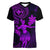 Hawaii Women V Neck T Shirt Hula Girl Mix Polynesian Plumeria Purple Version LT14 Female Purple - Polynesian Pride