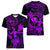 Hawaii Women V Neck T Shirt Hula Girl Mix Polynesian Plumeria Purple Version LT14 - Polynesian Pride
