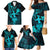 Hawaii Family Matching Mermaid Dress and Hawaiian Shirt Hula Girl Mix Polynesian Plumeria Turquoise Version LT14 - Polynesian Pride