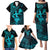 Hawaii Family Matching Puletasi Dress and Hawaiian Shirt Hula Girl Mix Polynesian Plumeria Turquoise Version LT14 - Polynesian Pride