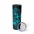 Hawaii Skinny Tumbler Hula Girl Mix Polynesian Plumeria Turquoise Version