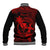 Hawaii Baseball Jacket Hula Girl Mix Polynesian Plumeria Red Version LT14 - Polynesian Pride