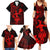 Hawaii Family Matching Summer Maxi Dress and Hawaiian Shirt Hula Girl Mix Polynesian Plumeria Red Version LT14 - Polynesian Pride