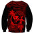 Hawaii Sweatshirt Hula Girl Mix Polynesian Plumeria Red Version LT14 - Polynesian Pride