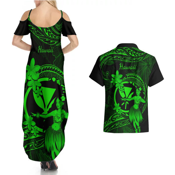 Hawaii Summer Colorful Shark Matching Dress and Hawaiian Shirt Red LT6 main image 0