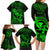Hawaii Family Matching Long Sleeve Bodycon Dress and Hawaiian Shirt Hula Girl Mix Polynesian Plumeria Green Version LT14 - Polynesian Pride