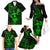 Hawaii Family Matching Off Shoulder Long Sleeve Dress and Hawaiian Shirt Hula Girl Mix Polynesian Plumeria Green Version LT14 - Polynesian Pride