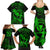 Hawaii Family Matching Summer Maxi Dress and Hawaiian Shirt Hula Girl Mix Polynesian Plumeria Green Version LT14 - Polynesian Pride