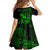 Hawaii Family Matching Summer Maxi Dress and Hawaiian Shirt Hula Girl Mix Polynesian Plumeria Green Version LT14 - Polynesian Pride