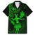 Hawaii Family Matching Tank Maxi Dress and Hawaiian Shirt Hula Girl Mix Polynesian Plumeria Green Version LT14 Dad's Shirt - Short Sleeve Green - Polynesian Pride