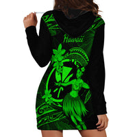 Hawaii Hoodie Dress Hula Girl Mix Polynesian Plumeria Green Version LT14 - Polynesian Pride