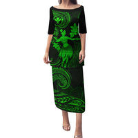 Hawaii Puletasi Hula Girl Mix Polynesian Plumeria Green Version LT14 Long Dress Green - Polynesian Pride