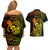 Hawaii Couples Matching Off Shoulder Short Dress and Hawaiian Shirt King Kamehameha Mix Polynesian Plumeria Reggae Version LT14 - Polynesian Pride