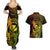 Hawaii Couples Matching Summer Maxi Dress and Hawaiian Shirt King Kamehameha Mix Polynesian Plumeria Reggae Version LT14 - Polynesian Pride