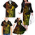 Hawaii Family Matching Off Shoulder Long Sleeve Dress and Hawaiian Shirt King Kamehameha Mix Polynesian Plumeria Reggae Version LT14 - Polynesian Pride